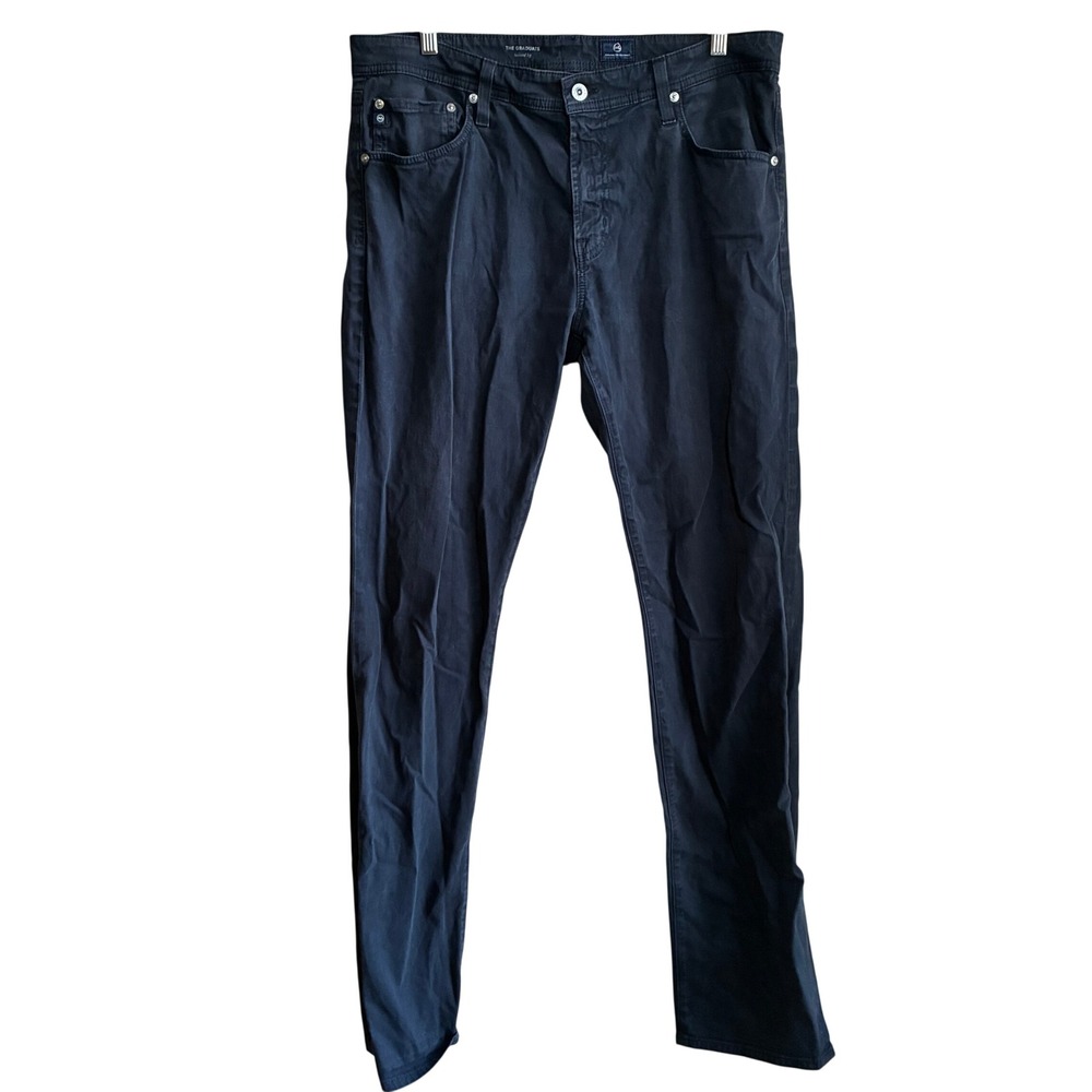 AG Adriano Goldschmied The Graduate Tailored Leg 36x36 Navy Blue Mens Pants